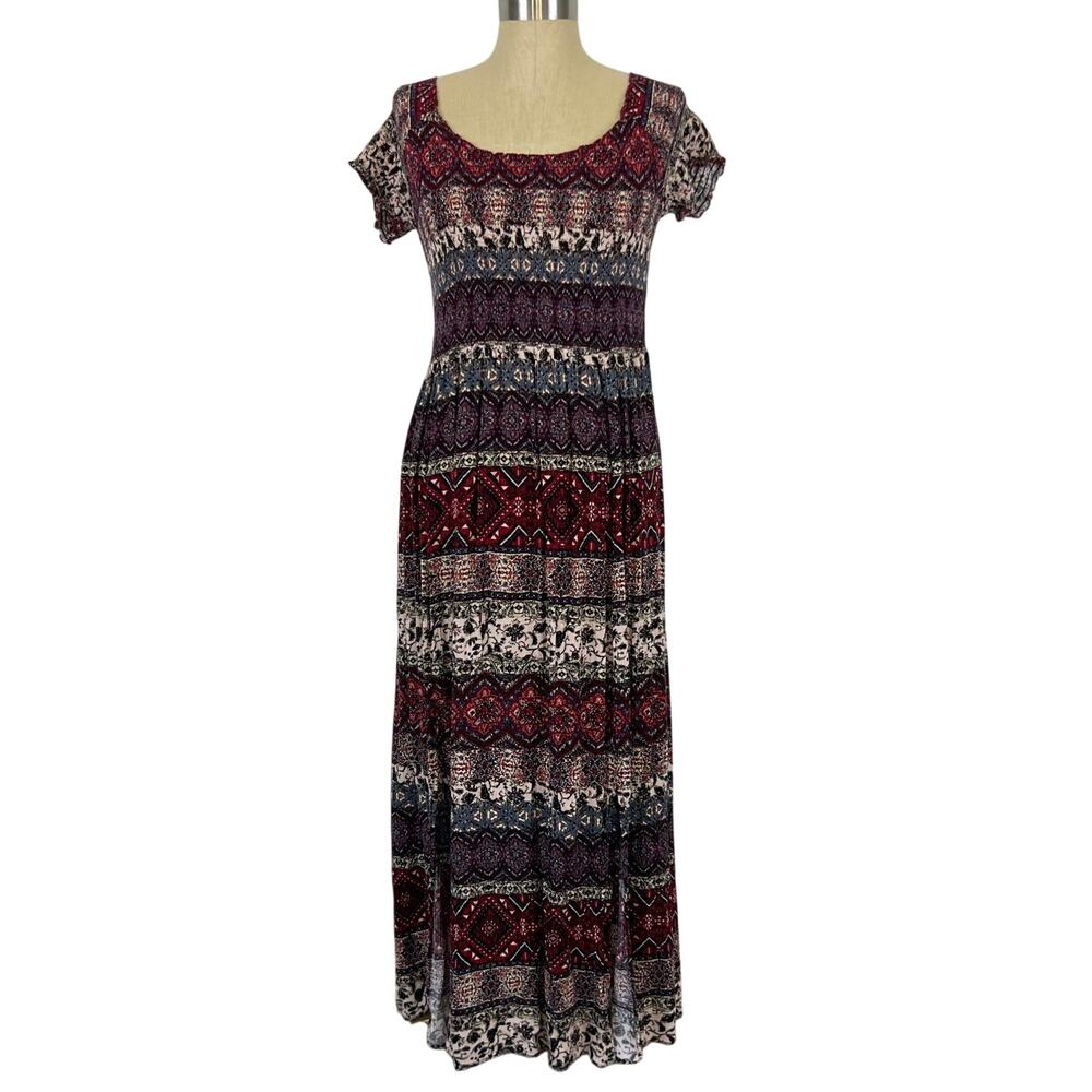 Soft Surroundings Smocked Marcelo Boho Whimsy Maxi Dress (Sz M)